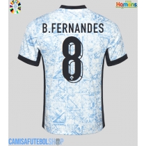 Camisa de time de futebol Portugal Bruno Fernandes #8 Replicas 2º Equipamento Europeu 2024 Manga Curta